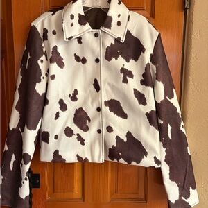 Cow Print jacket NWOT